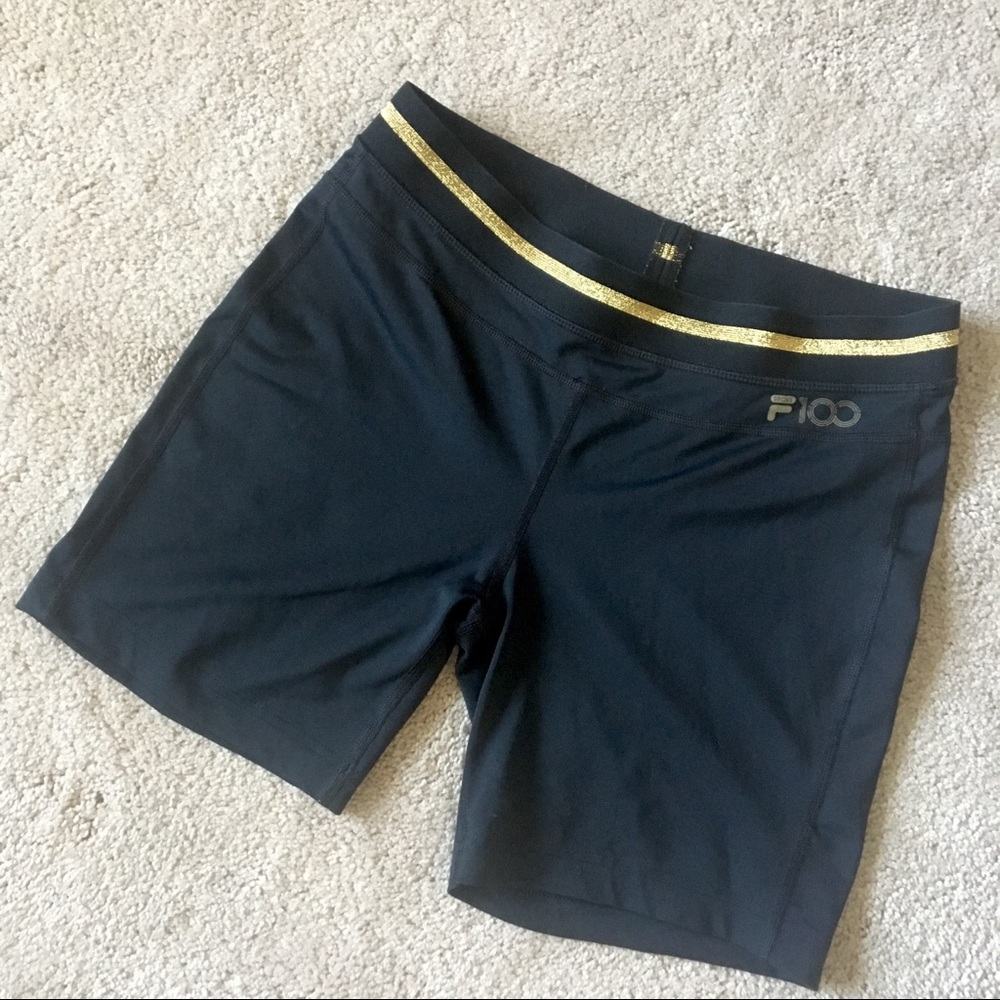 FILA Gold & Black Compression Shorts